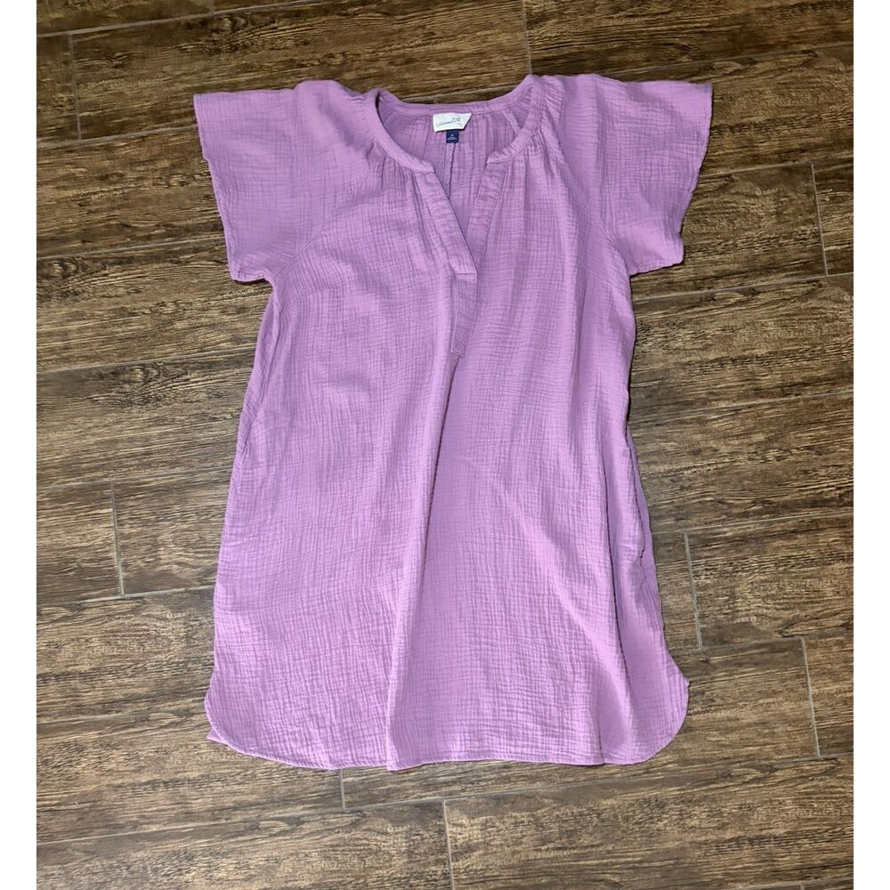 Universal Thread Mauve Cotton Gauze Shift Dress - M